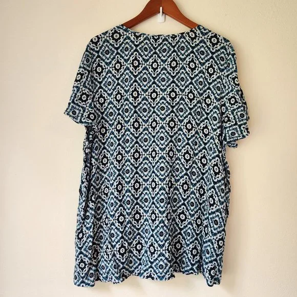 Lane Bryant Women Tunic Blouse, Size 24, Summer, Boho, Festival, Cotage Core - Picture 3 of 9